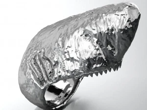 shark zombie ring 3d print model 3D Print Model
