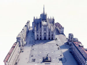 Catedral de Mil&aacute;n Modelo 3D