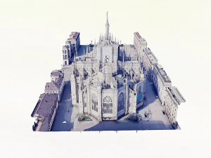 Catedral de Mil&aacute;n Modelo 3D