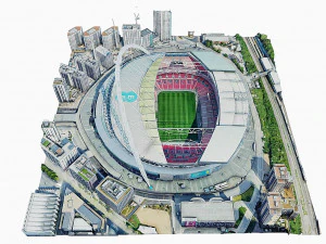 Стадіон Уемблі 3D Модель