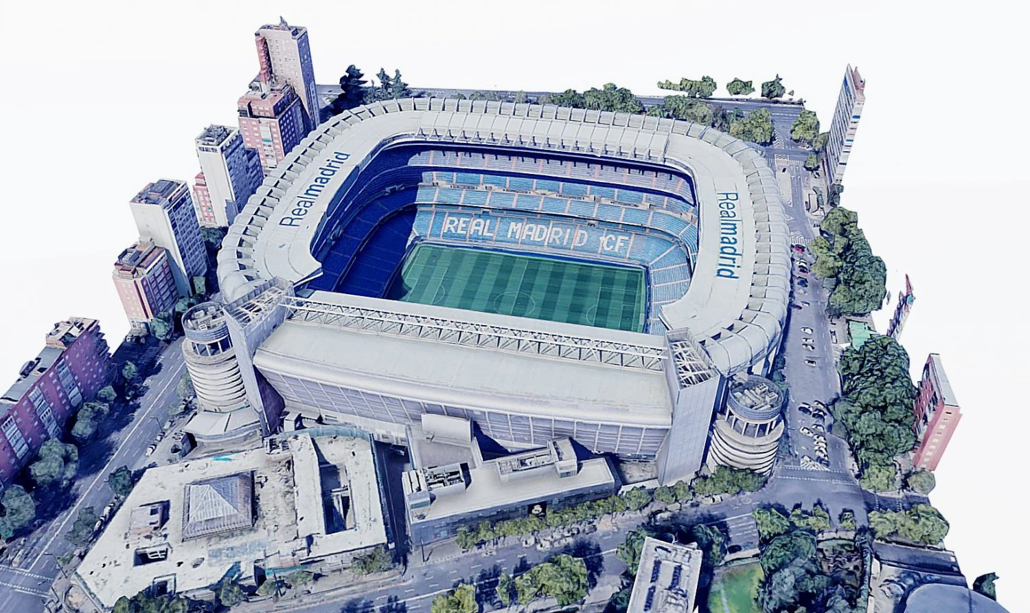 Santiago Bernabeu stadium 3D Model .c4d .max .obj .3ds .fbx .stl .blend 