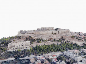 Acropolis of Athens - Parthenon- panoramic 3D मॉडल