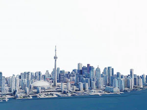 Lo skyline della CN Tower Modello 3D
