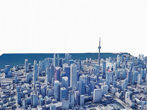 The CN Tower-skyline 3D-Modell
