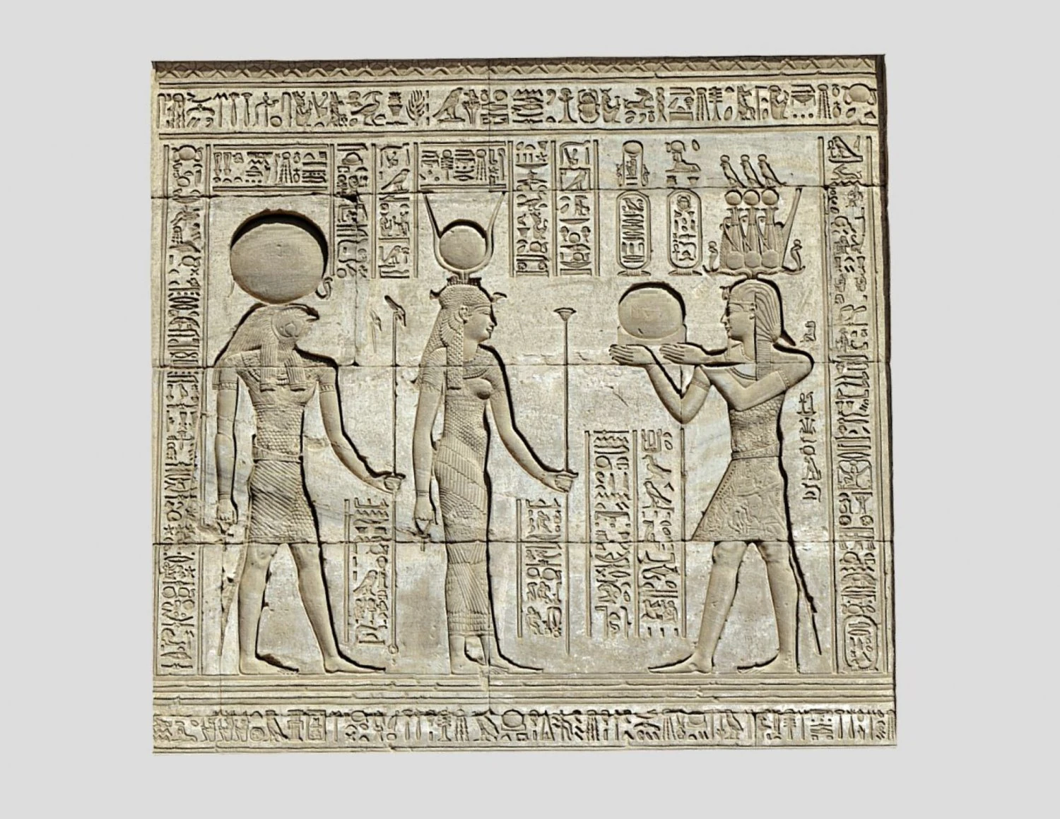 Ancient Egypt Carvings-Dendera 3D Model .c4d .max .obj .3ds .fbx .stl .blend