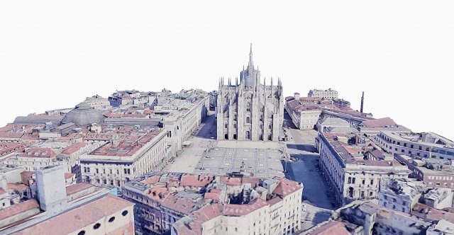 Milan Cathedral - aerial view Modèle 3D .c4d .max .obj .3ds .fbx .stl .blend 