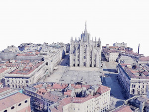 Milan Cathedral - aerial view 3D मॉडल