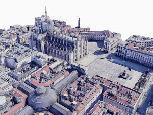Milan Cathedral - aerial view Modèle 3D