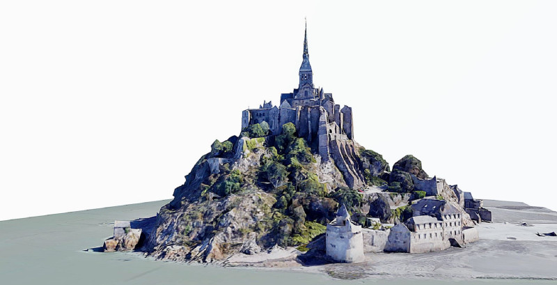 St Michaels Mount-Mont Saint Michel Model 3D .c4d .max .obj .3ds .fbx .stl .blend 