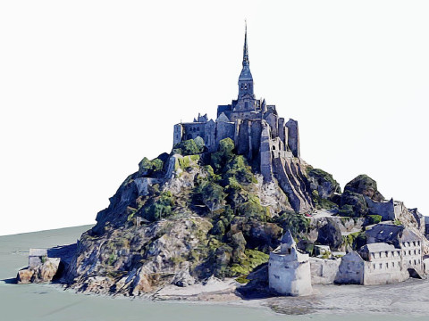 St Michaels Mount-Mont Saint Michel 3D मॉडल