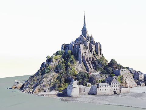 St Michaels Mount-Mont Saint Michel Model 3D