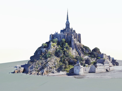St Michaels Mount-Mont Saint Michel Model 3D