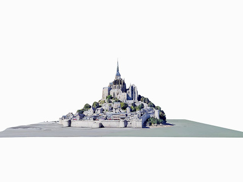 St Michaels Mount-Mont Saint Michel Model 3D