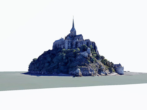 St Michaels Mount-Mont Saint Michel Model 3D