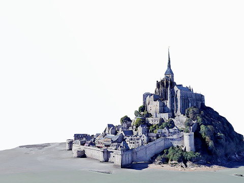 St Michaels Mount-Mont Saint Michel Model 3D