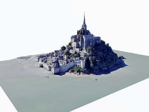 St Michaels Mount-Mont Saint Michel Model 3D