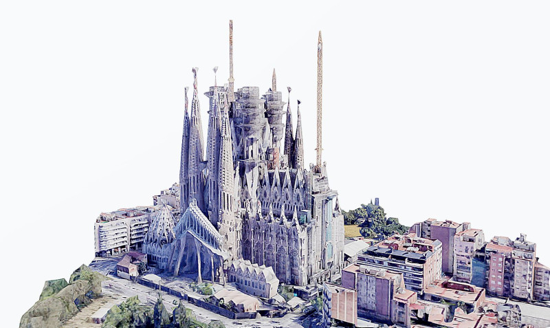 Sagrada Familia 3D 모델 .c4d .max .obj .3ds .fbx .stl .blend 