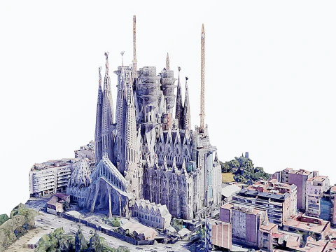 Sagrada Fam&iacute;lia Modèle 3D