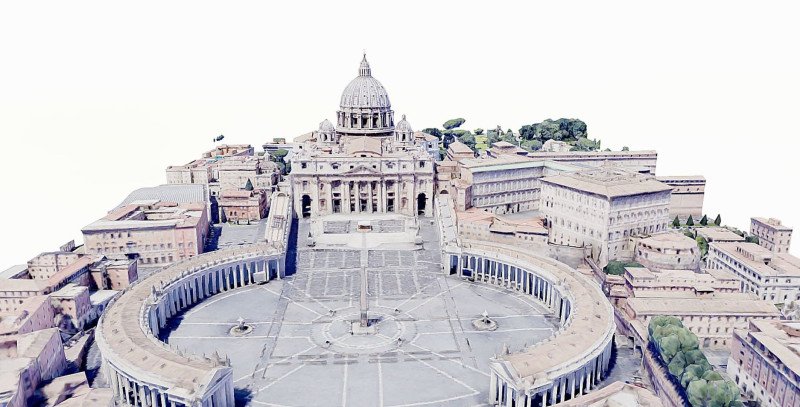 St Peters Square-San Pietro- Vatican 3D Model .c4d .max .obj .3ds .fbx .stl .blend 