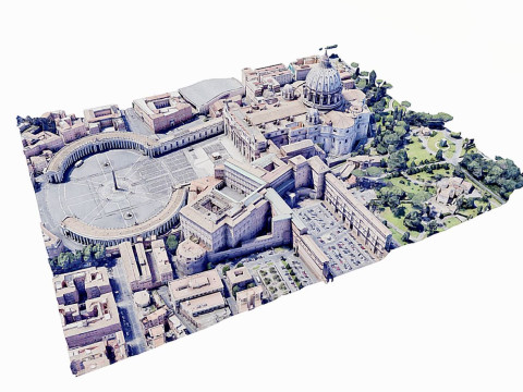 St Peters Square-San Pietro- Vatican 3D Model