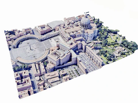 St Peters Square-San Pietro- Vatican 3D Model