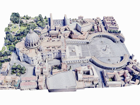 St Peters Square-San Pietro- Vatican 3D Model