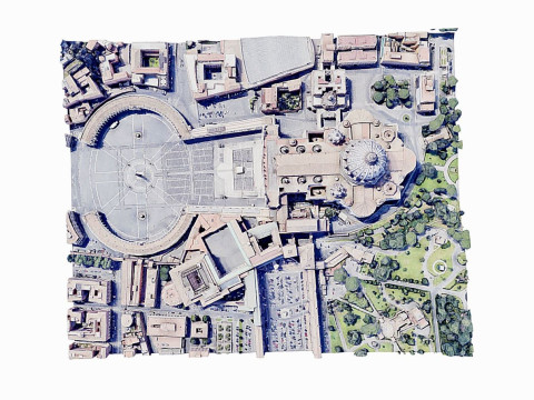 St Peters Square-San Pietro- Vatican 3D Model