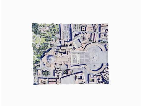St Peters Square-San Pietro- Vatican 3D Model