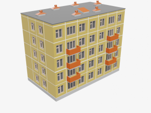 russian house soviet hrushevka 3Dモデル