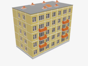 russian house soviet hrushevka 3D Model