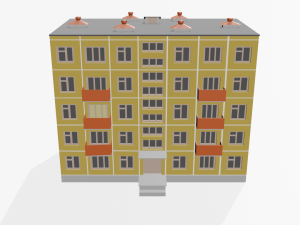 russian house soviet hrushevka 3Dモデル
