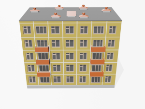 russian house soviet hrushevka 3Dモデル