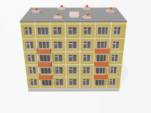 russian house soviet hrushevka 3D Model