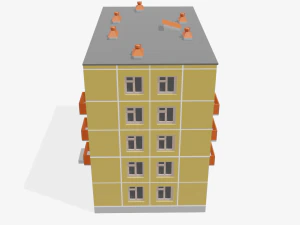 russian house soviet hrushevka 3D Model