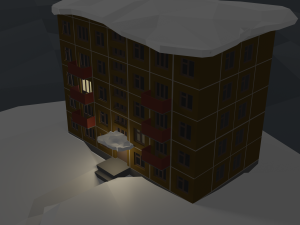 russian house soviet hrushevka 3Dモデル