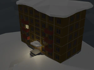 russian house soviet hrushevka 3D Model