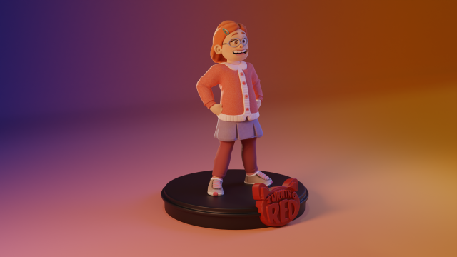 Mei Lee Turning Red 3D Принт Модель .c4d .max .obj .3ds .fbx .stl .blend 
