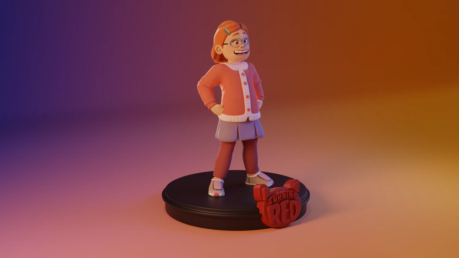 Mei Lee Turning Red 3D Print Model .c4d .max .obj .3ds .fbx .stl .blend 