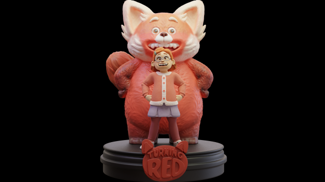 Turning Red Model Cetak 3D .c4d .max .obj .3ds .fbx .stl .blend 