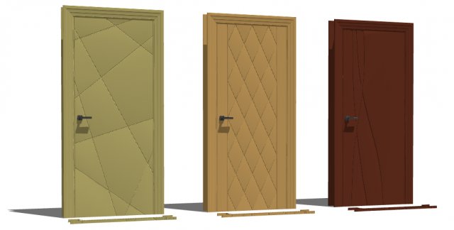 unique door designs Modèle 3D .c4d .max .obj .3ds .fbx .stl .blend 