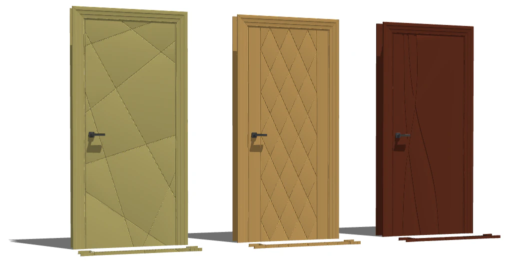 unique door designs 3D Model .c4d .max .obj .3ds .fbx .stl .blend