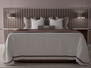 bed with bedclothes Model 3D