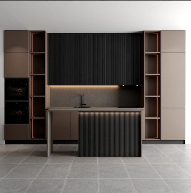 modern kitchen Model 3D .c4d .max .obj .3ds .fbx .stl .blend 