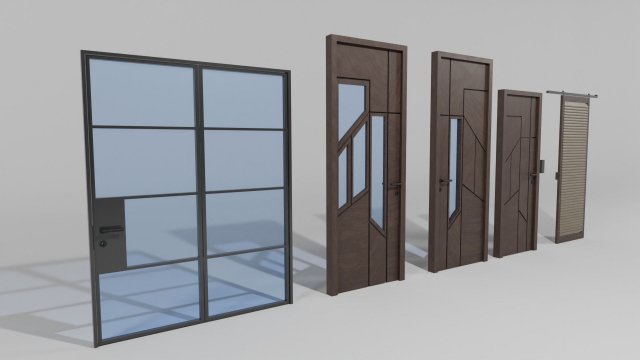 unique door designs 3D Модель .c4d .max .obj .3ds .fbx .stl .blend 