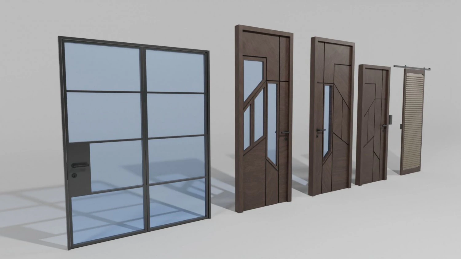 unique door designs 3D Model .c4d .max .obj .3ds .fbx .stl .blend 