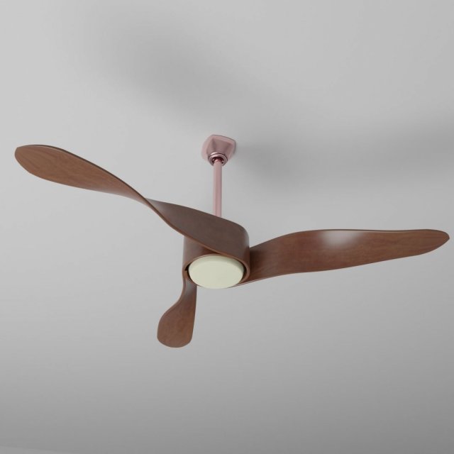 wooden ceiling fan 3D-Modell .c4d .max .obj .3ds .fbx .stl .blend 