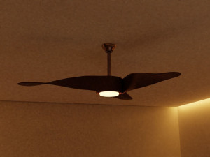 wooden ceiling fan 3D-Modell