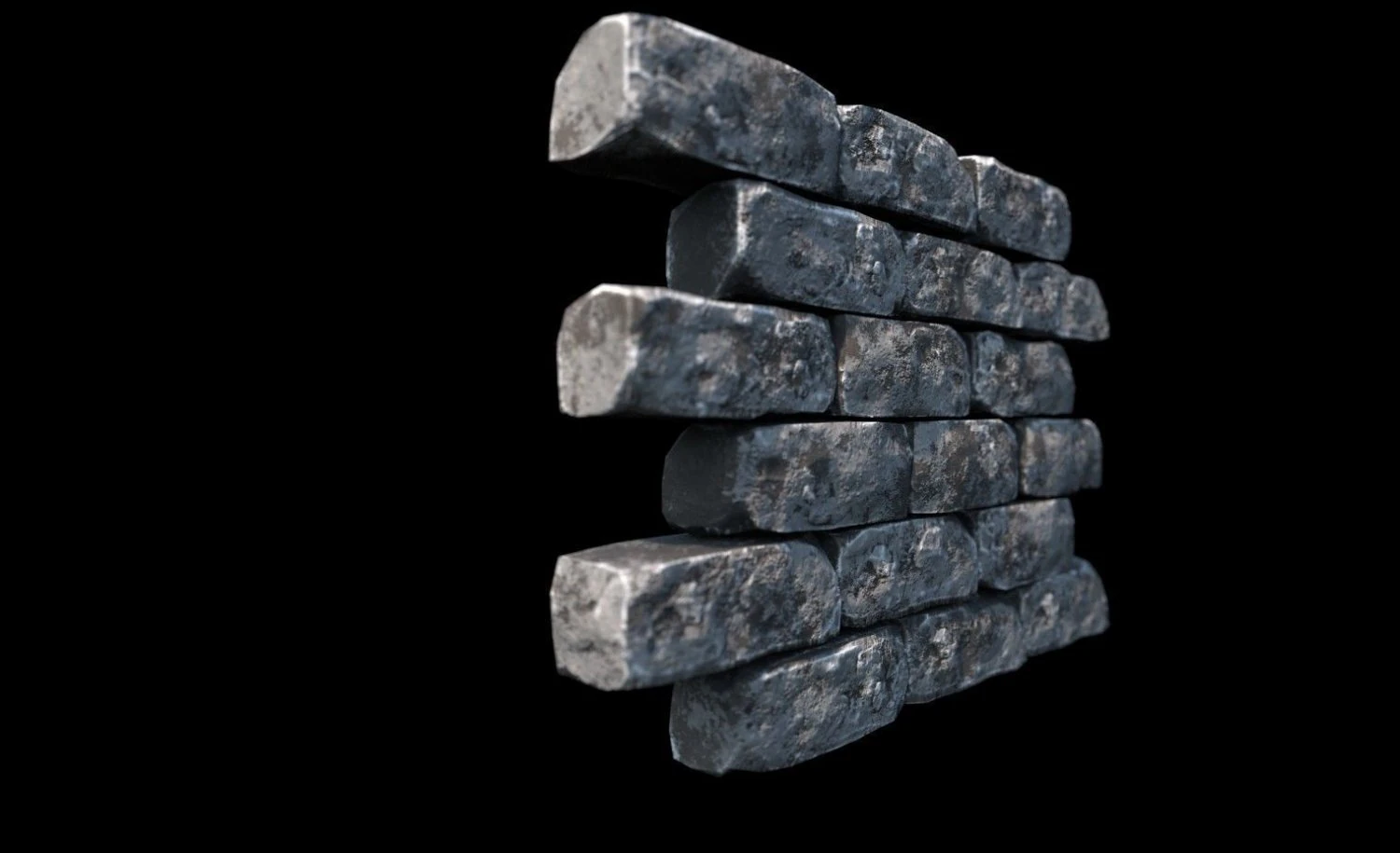 pbr modular game-ready dungeon brick wall low-poly CG Textures .c4d .max .obj .3ds .fbx .stl .blend 