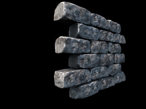 pbr modular game-ready dungeon brick wall low-poly  CG Textures