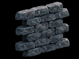 pbr modular game-ready dungeon brick wall low-poly CG टेक्स्चर्स
